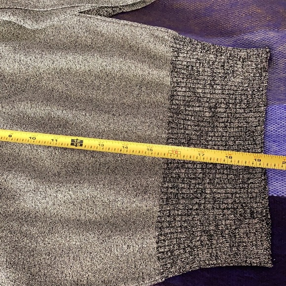 Silver glitter knit long sleeve top - Picture 8 of 9